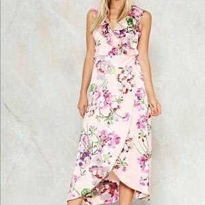 Maxi Floral Wrap Dress